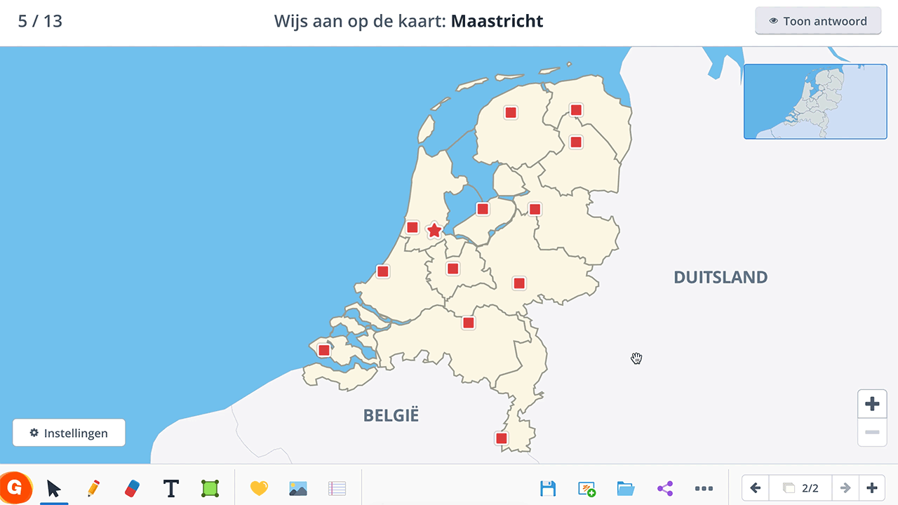 Kaart van nederland oefenen gif