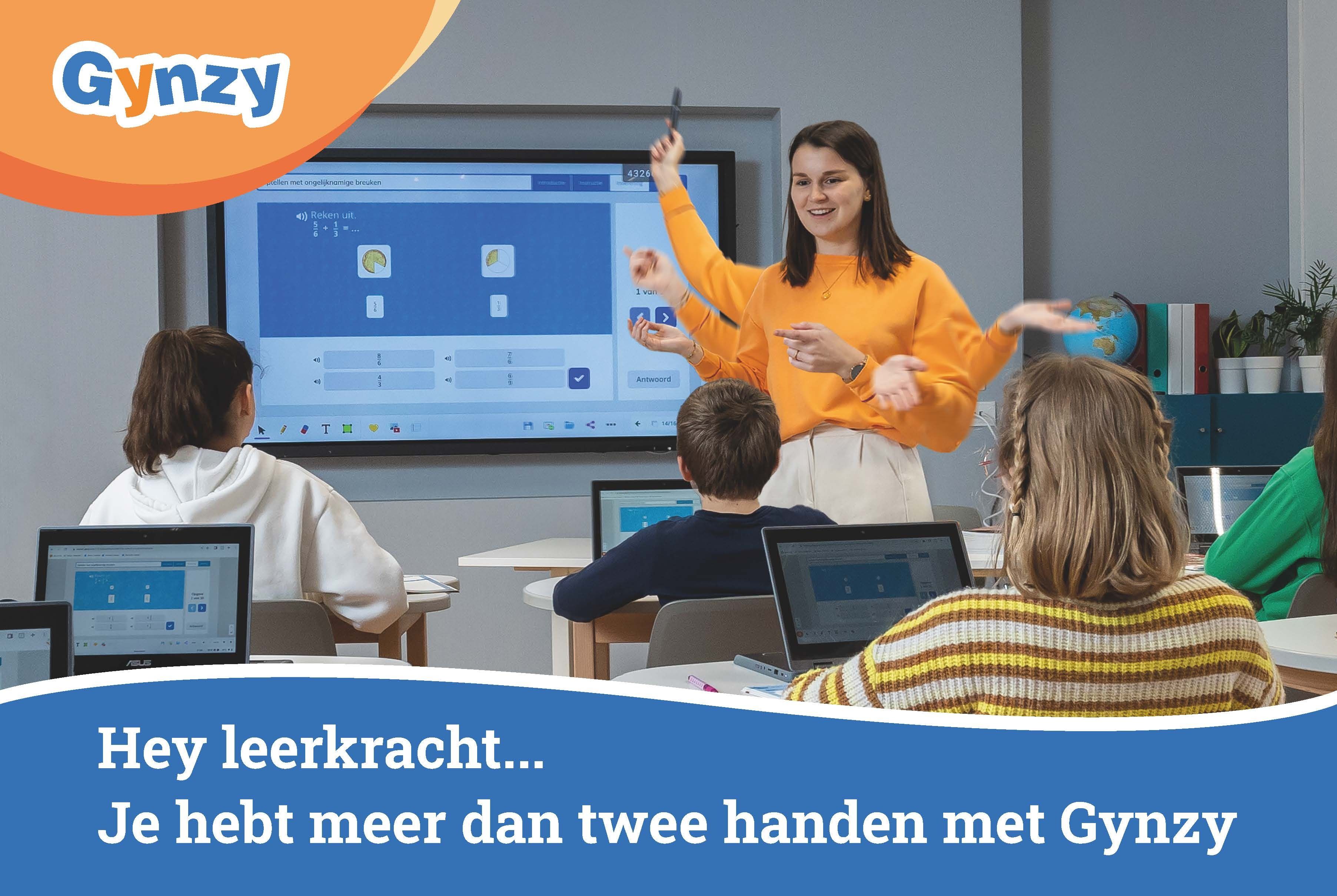 Leerkracht met meerdere handen dankzij Gynzy