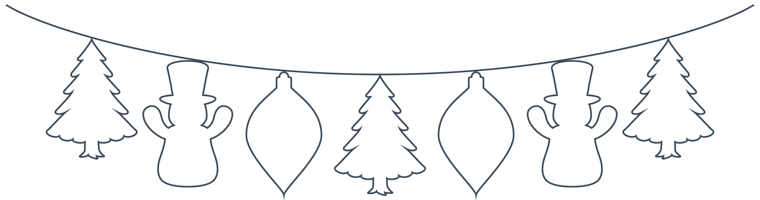 Kerstsjablonen slinger