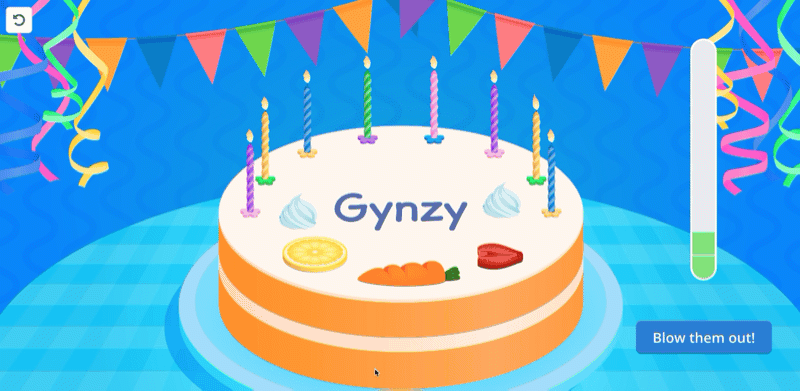 Gynzy Birthday Cake gif
