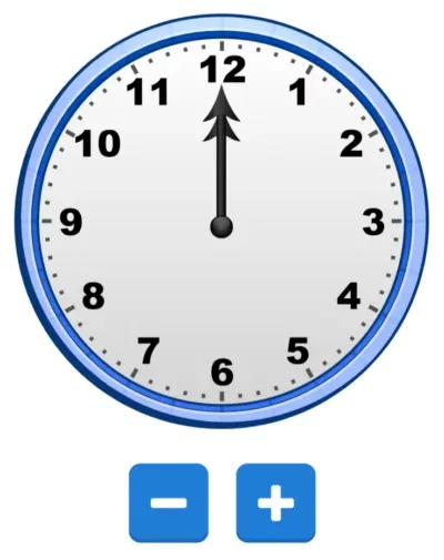 analog clock adjustable