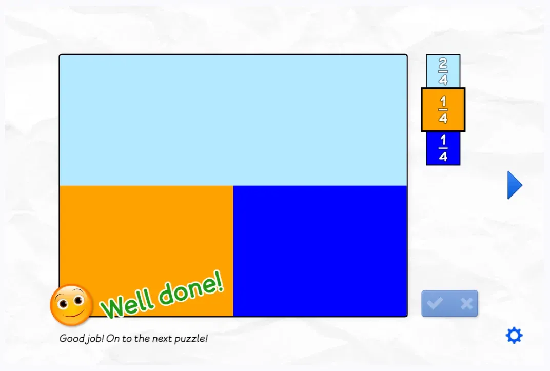 Fraction Flags game