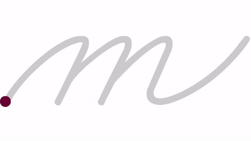 handwriting Zaner-Bloser cursive letter m