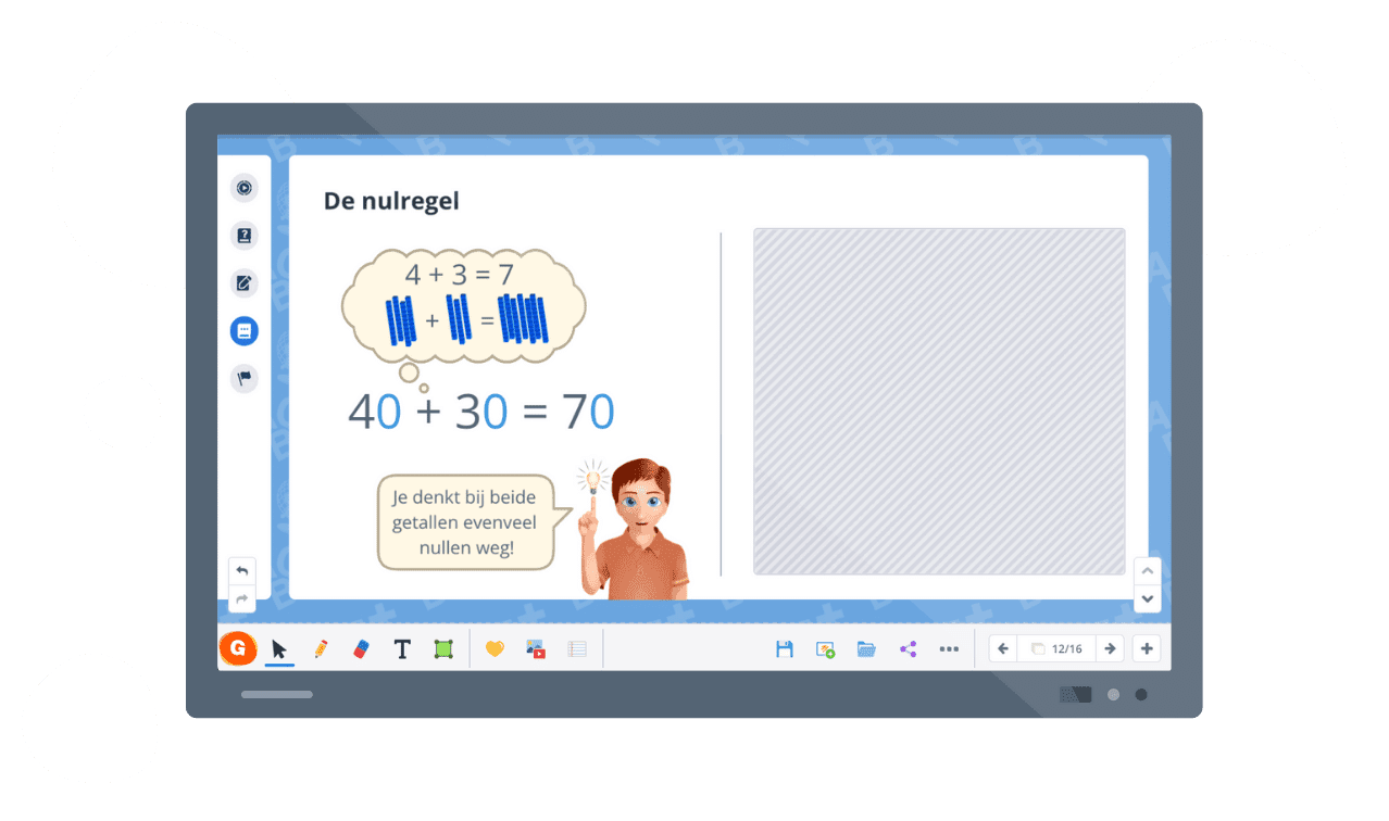 Verlengde instructie instructieles digibord