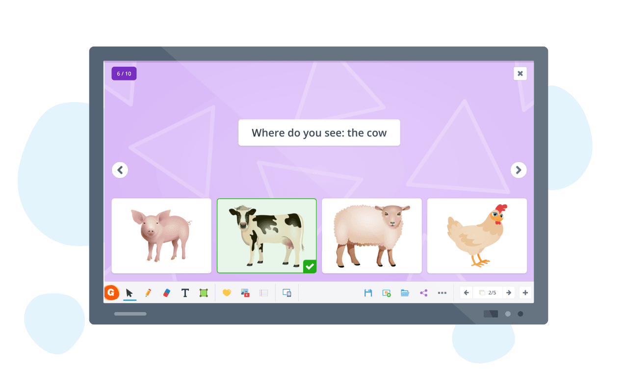 Interactieve quiz Engels in Gynzy